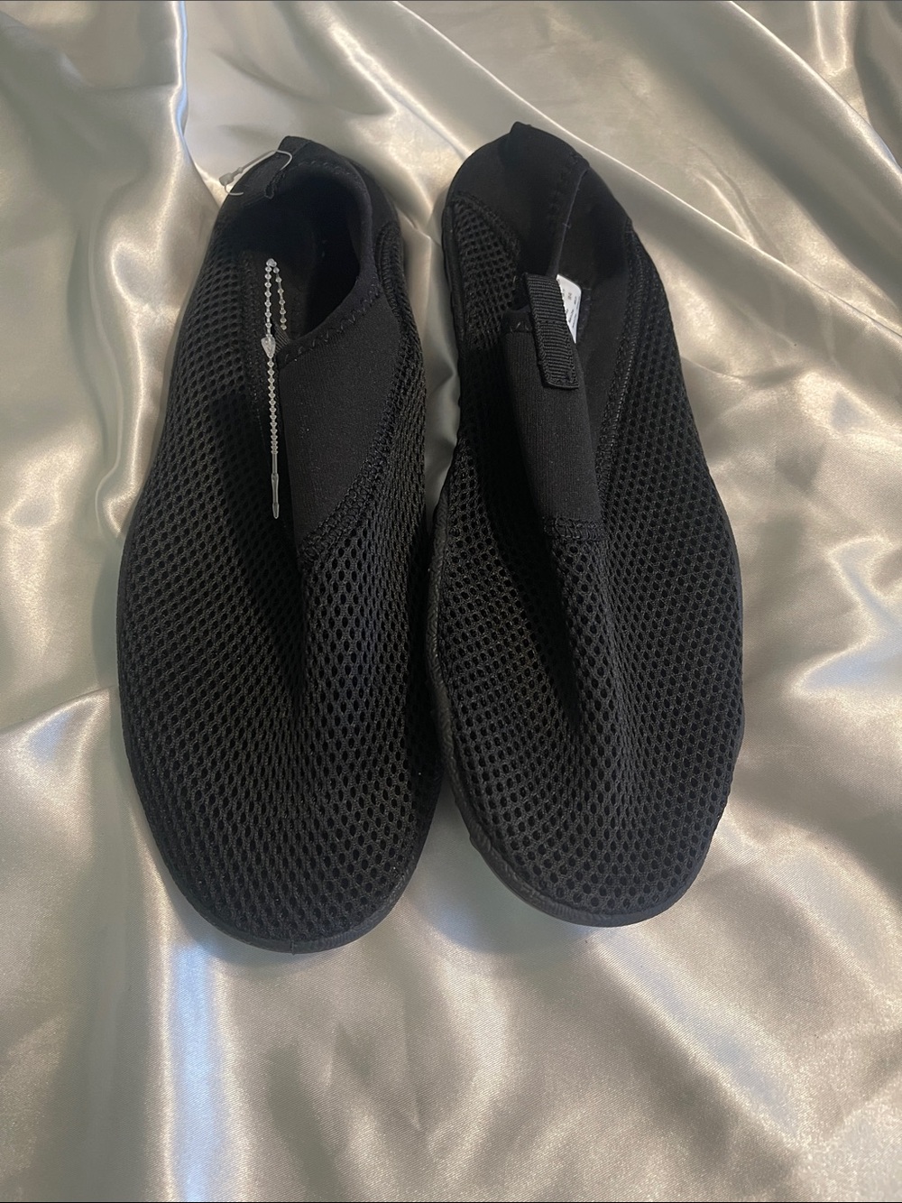 Black Slip-On Mesh Sneakers